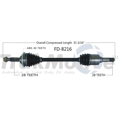 SURTRACK AXLE Cv Axle Shaft, Fd-8216 FD-8216